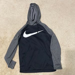Nike Black and Grey Men’s S Hoodie